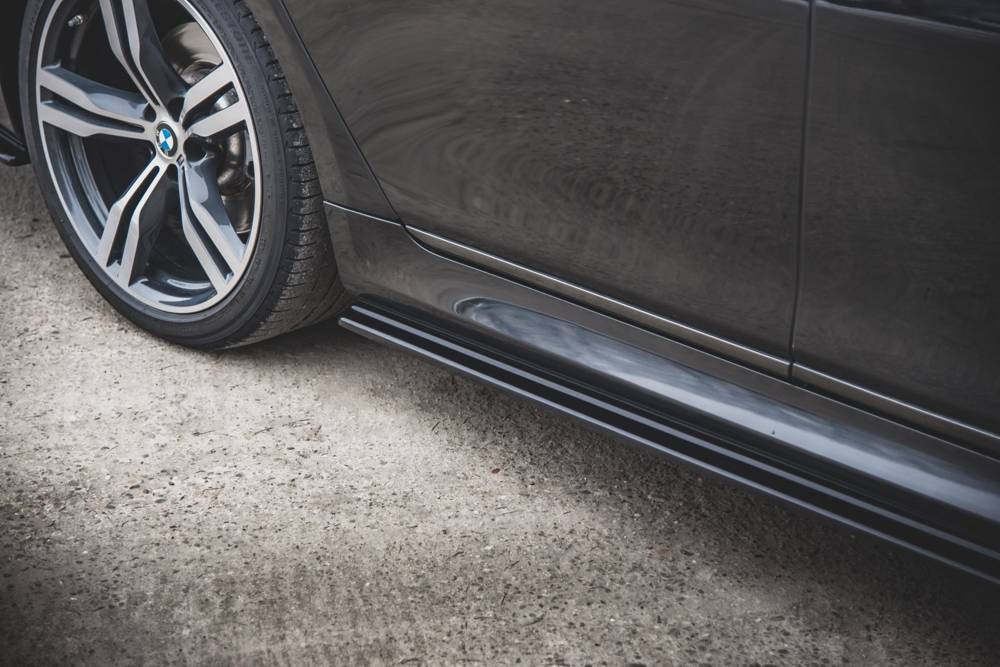 Zijskirts passend voor BMW 7-Serie G11 M Pakket Maxton Glans Zwart