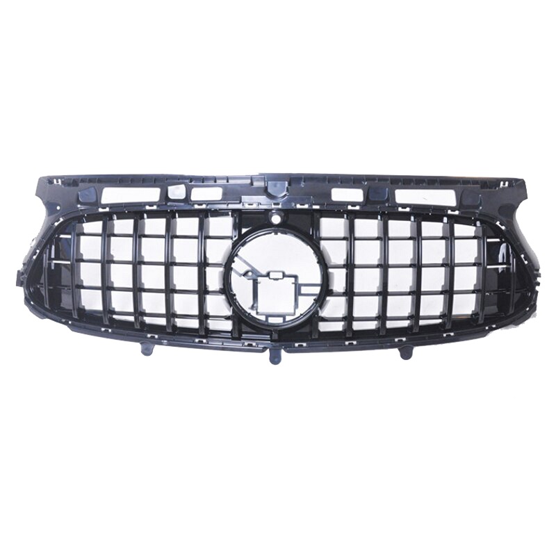 Grill passend voor Mercedes GLA H247 AMG bumper GT Look Glans Zwart