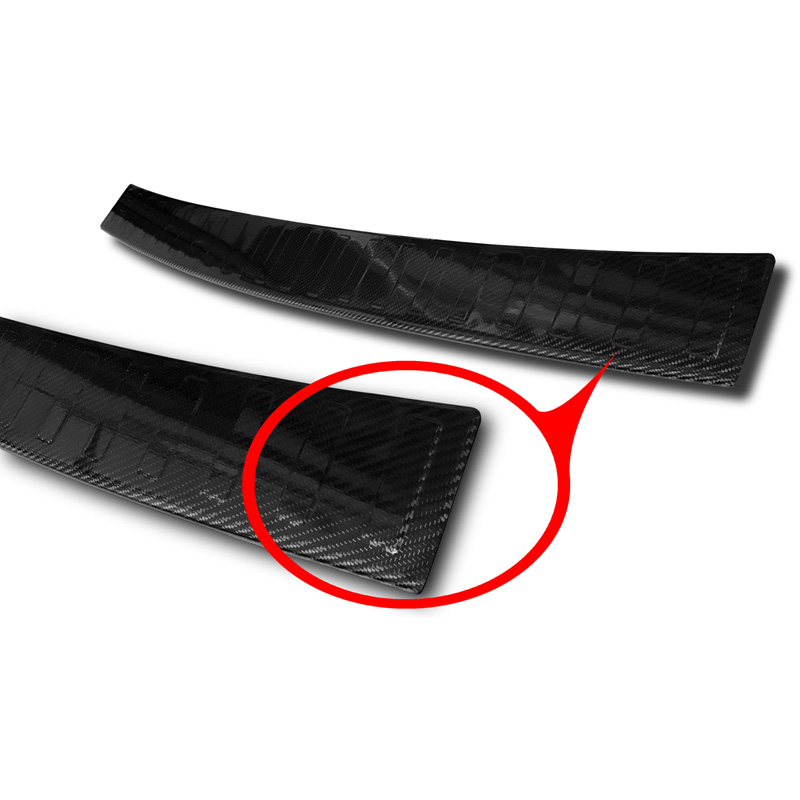 Real 3D Carbon Rear bumper protector  Volkswagen Transporter T6 2015- (with rear hatch) 'Ribs'