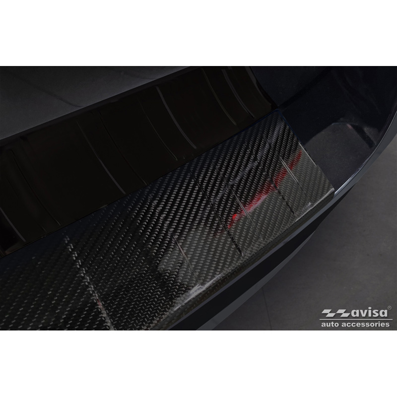 Real 3D Carbon Rear bumper protector  Skoda Superb III Combi 2015-2019 & Facelift 2019-2024 incl. Scout 'Ribs'