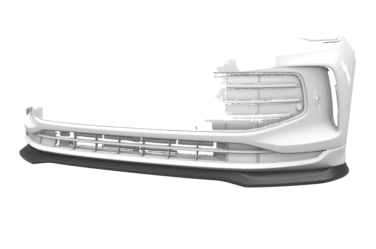 Voorspoiler passend voor VW Tiguan 3 glans zwart
