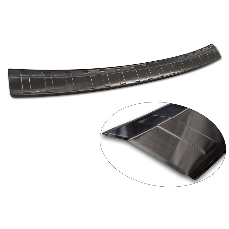 Black Stainless Steel Rear bumper protector  Skoda Octavia Scout (NX5) 2020- 'Ribs'