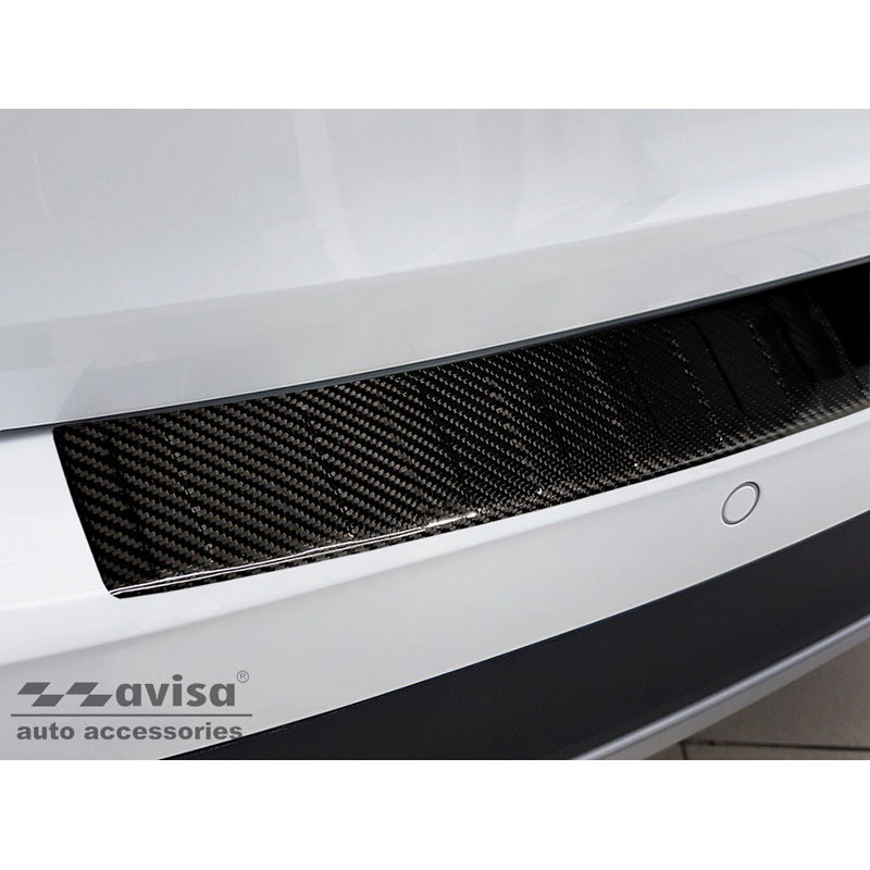 Real 3D Carbon Rear bumper protector  Audi A4 Allroad (B9) 2016-2019 & FL 2019- 'Ribs'