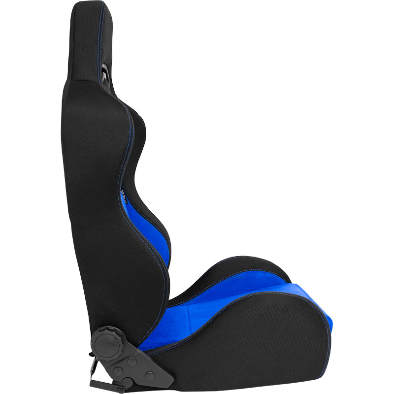 Sport seat 'Eco Soft' - Black/Blue - Dual-side reclinable back-rest - incl. slides