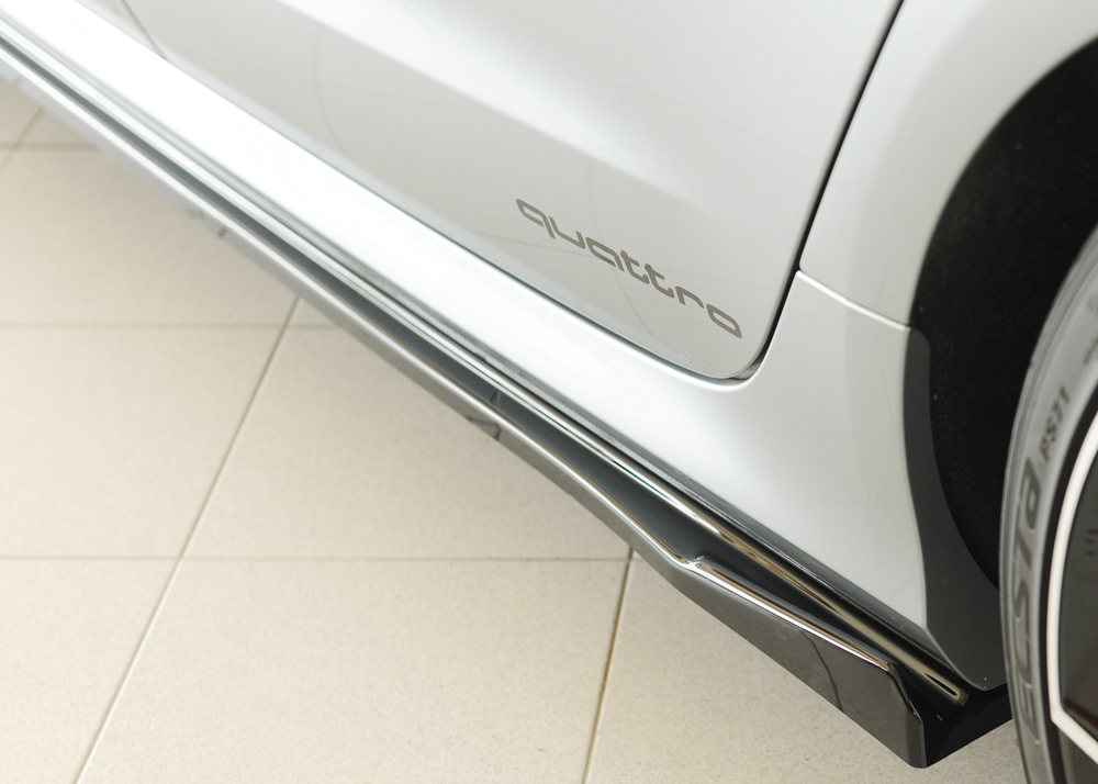 Zijskirts passend voor Audi A6 (4G/C7): 11.10-08 glans zwart