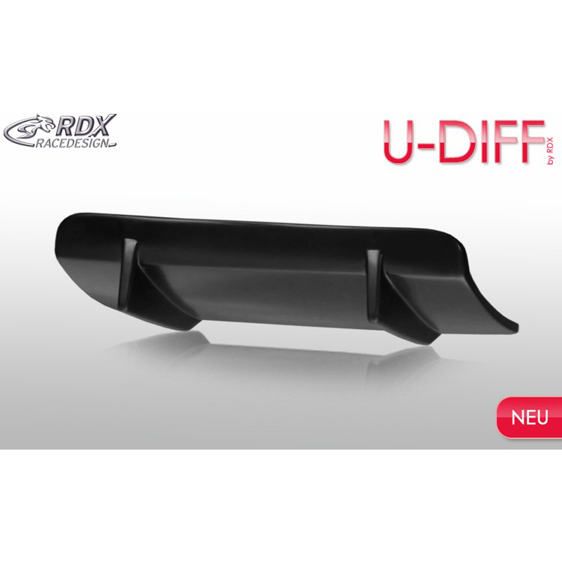 Rear bumper skirt 'Diffuser' Universal 'U-Diff' 52,5cm (PU)