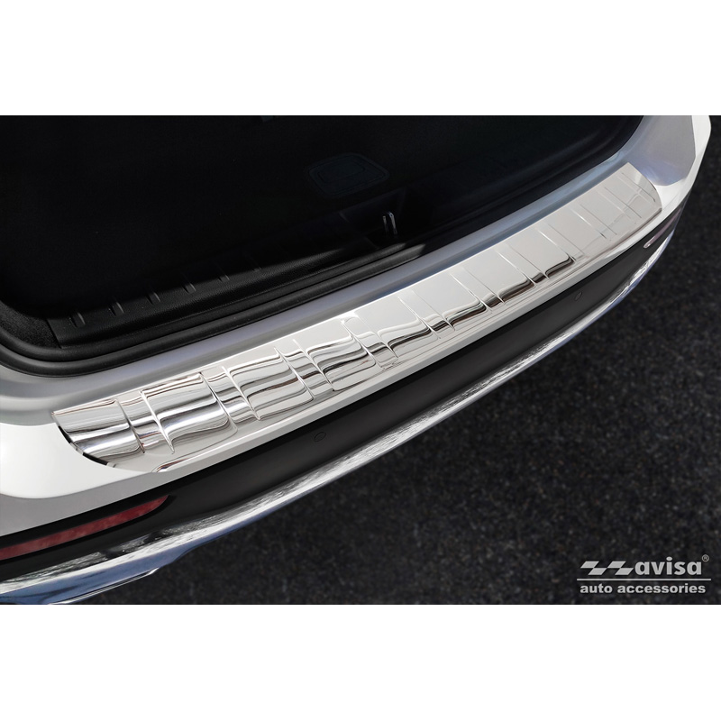 Chrome Stainless Steel Rear bumper protector Mercedes GLB (X247) incl. AMG 2019- 'Ribs'