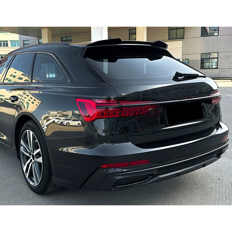 Roof spoiler (Spoiler Cap)  Audi A6 (C8) Avant S-Line/S6 2018-2024 (ABS Glossy Black)