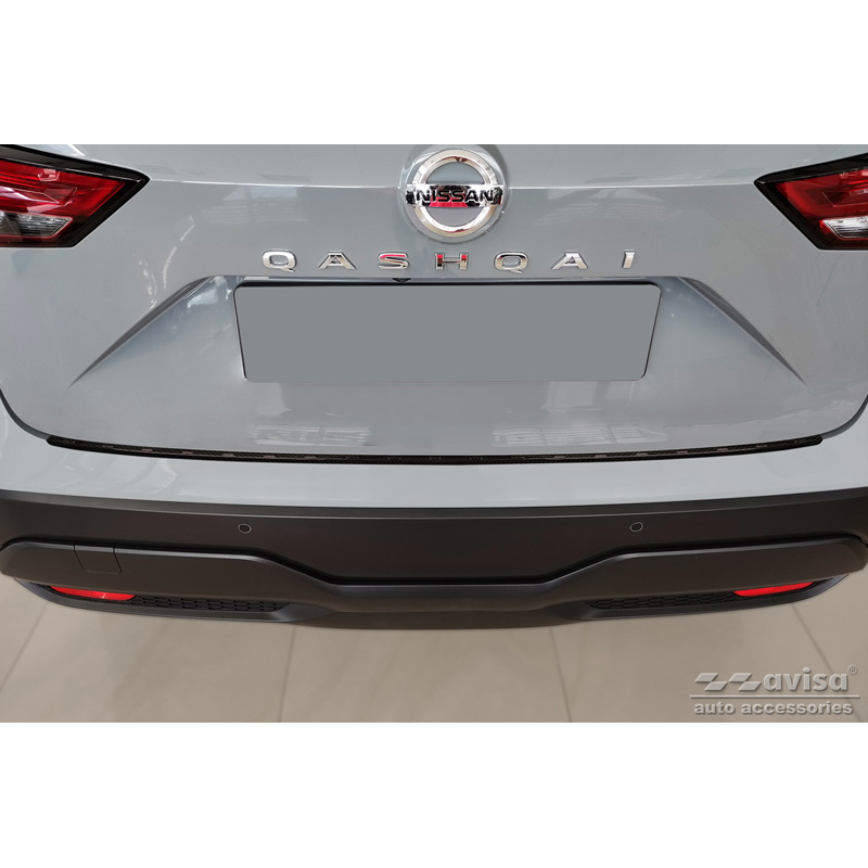 Real 3D Carbon Rear bumper protector  Nissan Qashqai III 2021- 'Ribs'