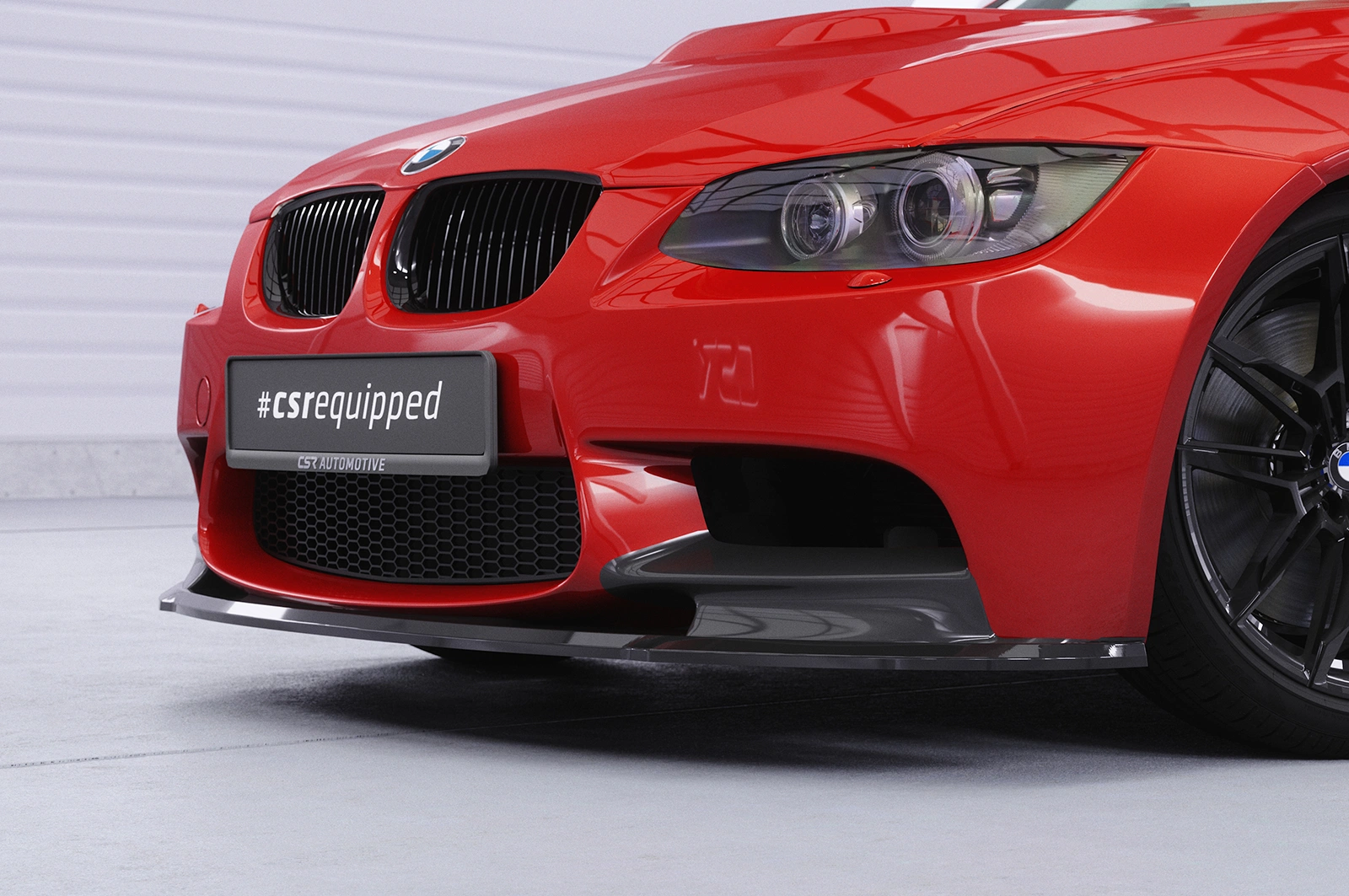 Voorspoiler passend voor BMW M3 E90/E92/E93 glans zwart