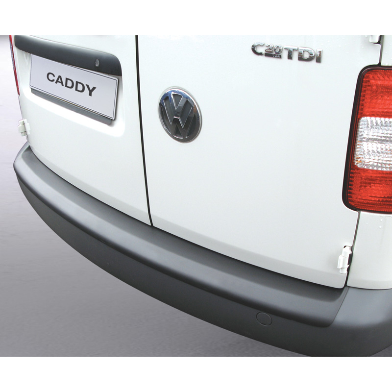 ABS Rear bumper protector  Volkswagen Caddy II 2004-2015 (for unpainted bumpers) Black