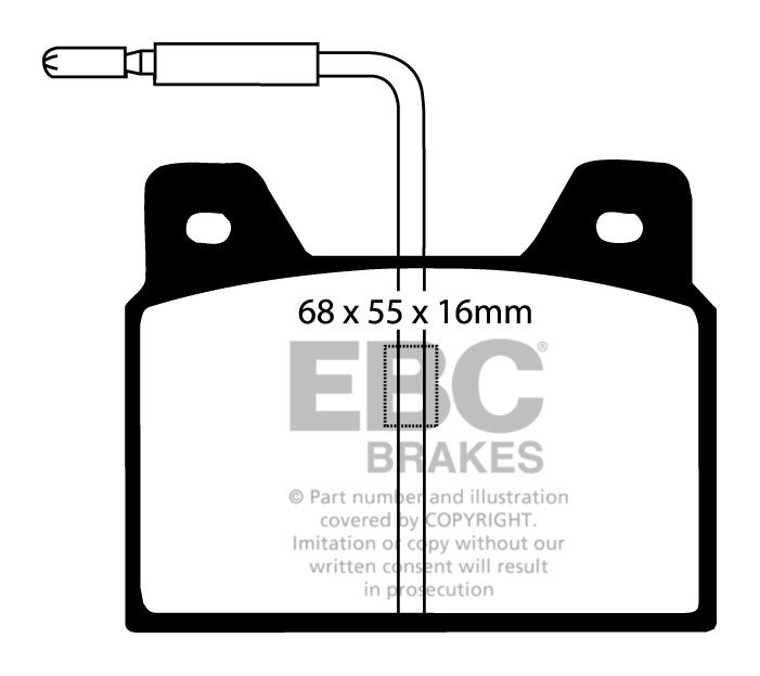 EBC Brakes PEUGEOT 604 2.7 77-83 Remblokken achterzijde