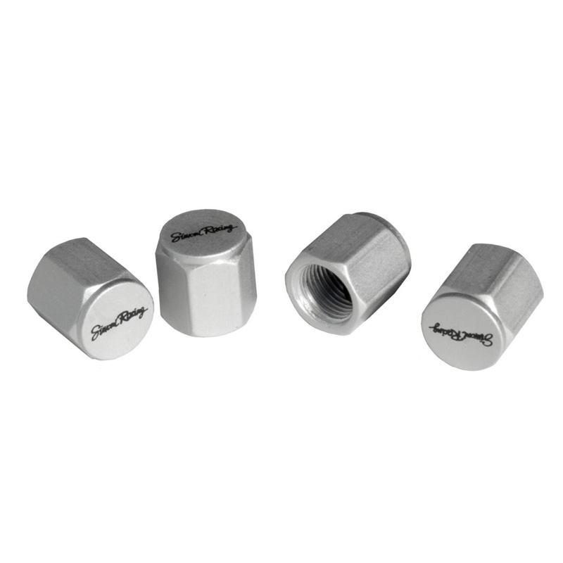 Simoni Racing Valve Caps Arcade - White - 4 pieces