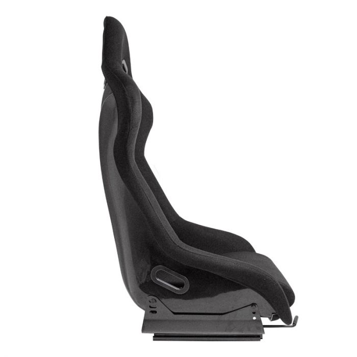 Sport seat 'RR' - Black - Non-reclinable fibreglass back-rest - incl. slides