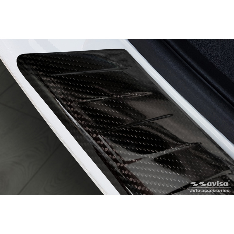 Real 3D Carbon Rear bumper protector  Volkswagen transporter T5 2003-2015 & T6 2015-2010 & T6.1 2020-2022 'Ribs'