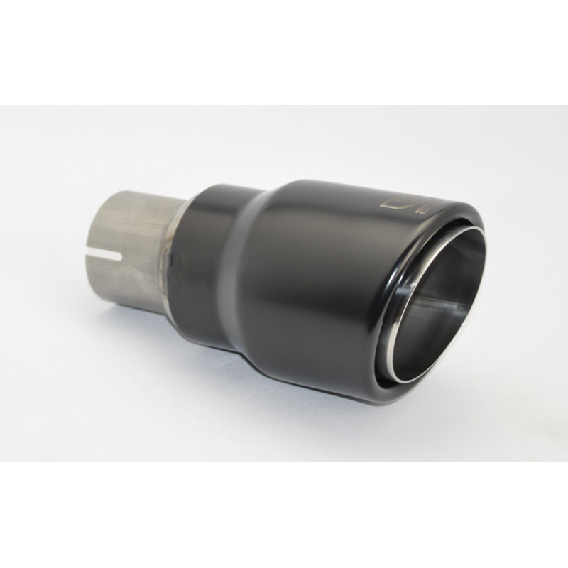 Ulter Sport Exhaust finisher - 'Dual-Wall' Round Ø90mm RS - Length 170mm - Installation ->55mm - Inox Black