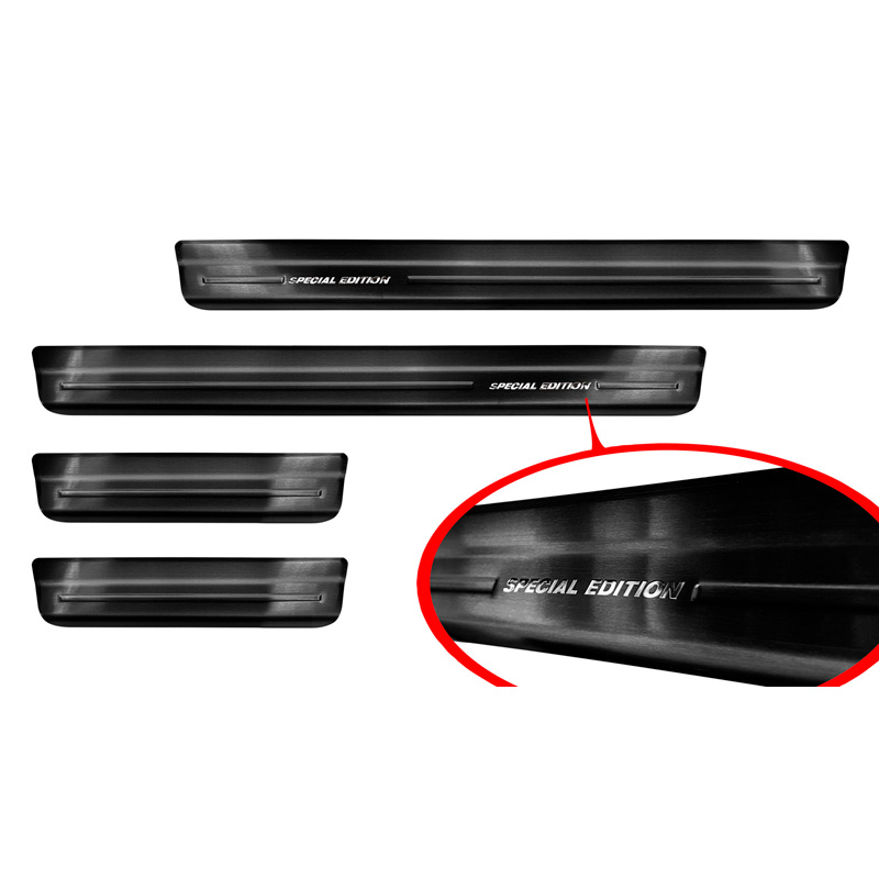 Black inox door sill protectors  Nissan Juke II 2019- 'Special Edition' - 4-pieces