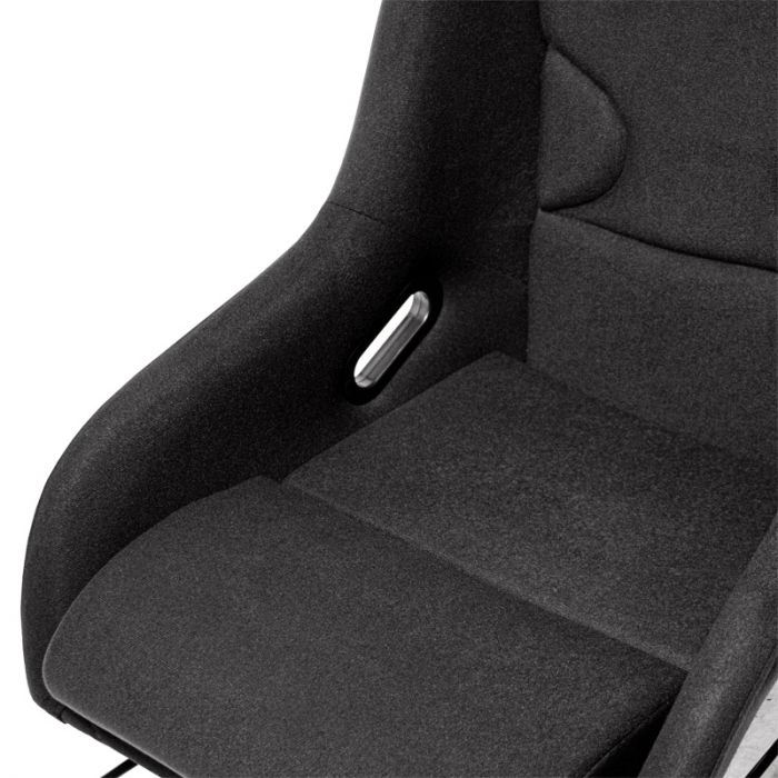 Sport seat 'RR' - Black - Non-reclinable fibreglass back-rest - incl. slides