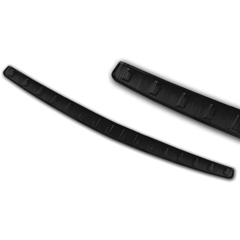Black Stainless Steel Rear bumper protector  Skoda Octavia IV Liftback 2020-2024 & FL 2024- 'Ribs'