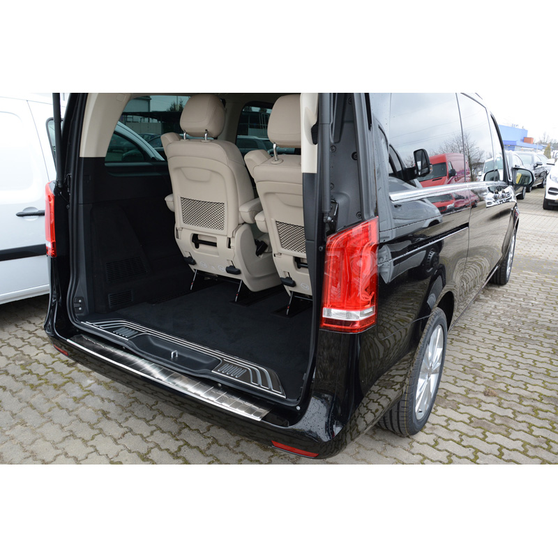 Stainless Steel Rear bumper protector  Mercedes Vito & V-Class 2014-2019 & Facelift 2019- 'Ribs'