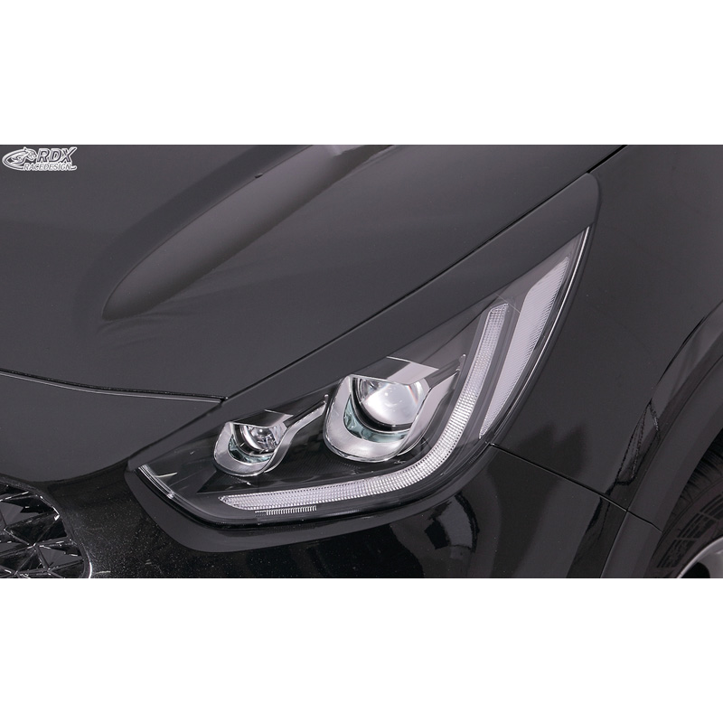 Head light spoilers  Kia Niro, e-Niro & Niro Plus (only with LED headlights) 2016-2022 (ABS)
