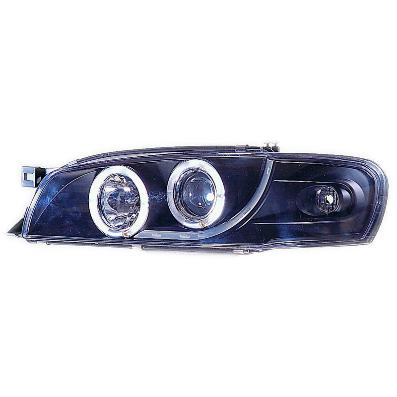 Set Headlights  Subaru Impreza 1997-2000 - Black - incl. Halos