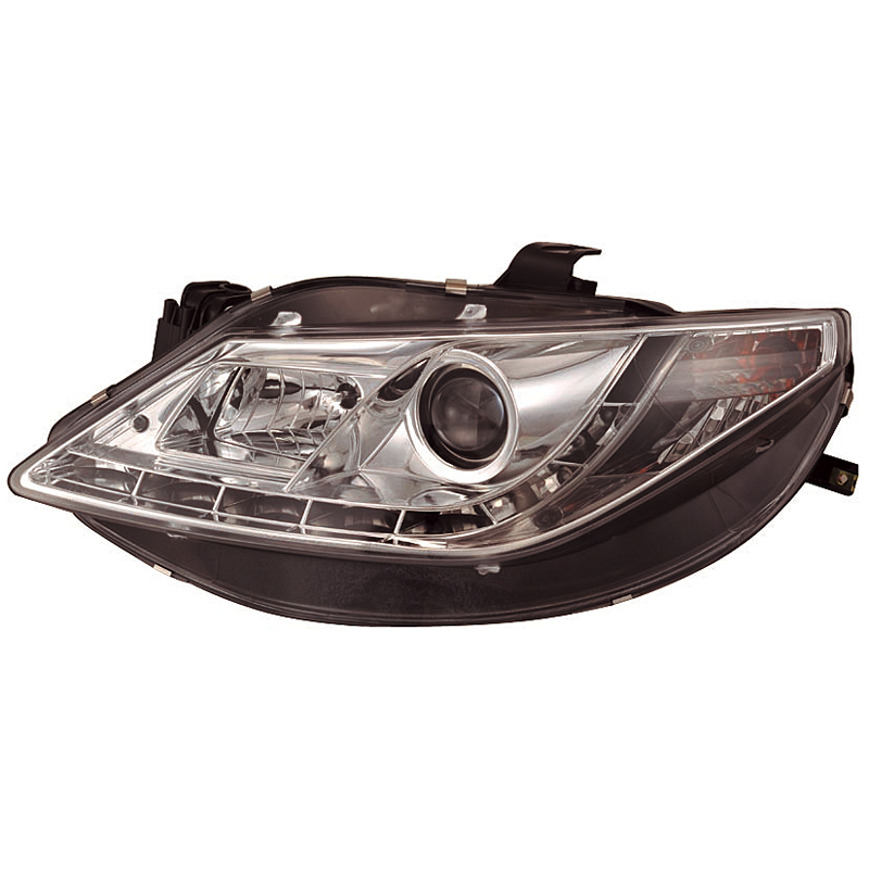 Set Headlights incl. DRL  Seat Ibiza 6J 3/5-doors 2008-2012- - Chrome
