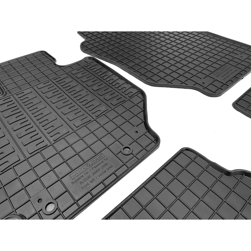 Rubber car mats set  Suzuki Jimny (A6G) 2018- (4-pieces + fixing system)