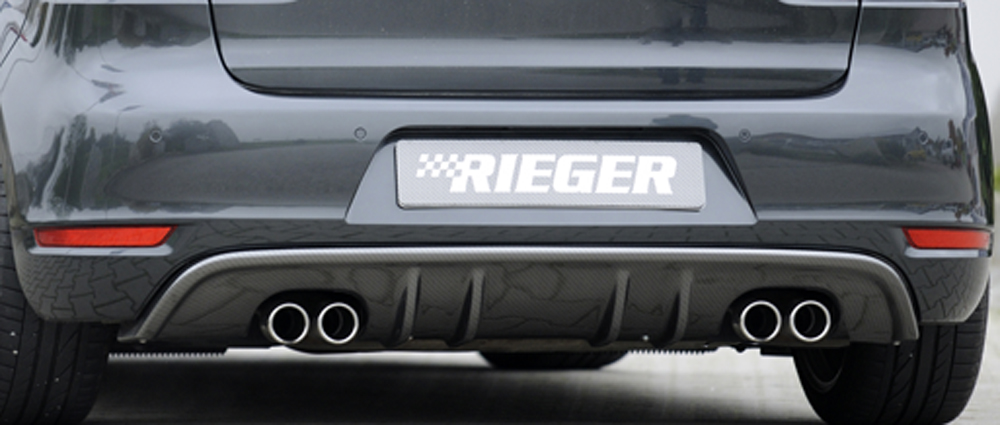 Diffuser passend voor Volkswagen Golf 6 GTD Rieger Carbon Look