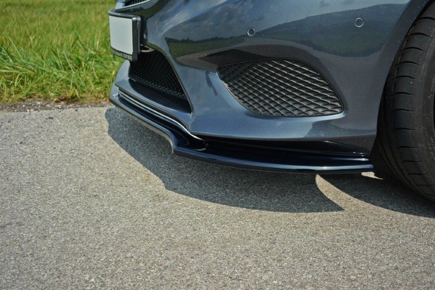 Voorspoiler passend voor Mercedes E W212 Maxton Design glans zwart