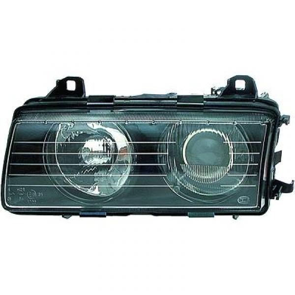 Koplamp GLAS links E36 90-94 H1+H1 ZKW ZONDER NOPPEN