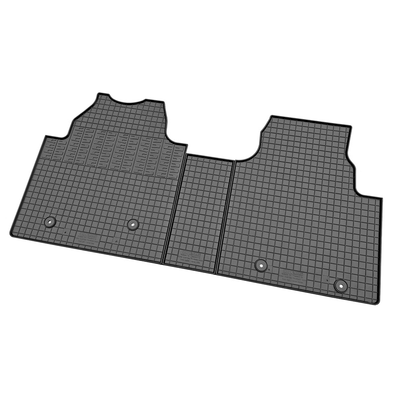 Rubber car mats set  Ford Tourneo Custom (V710) 2023- (3-pieces + fixing system)