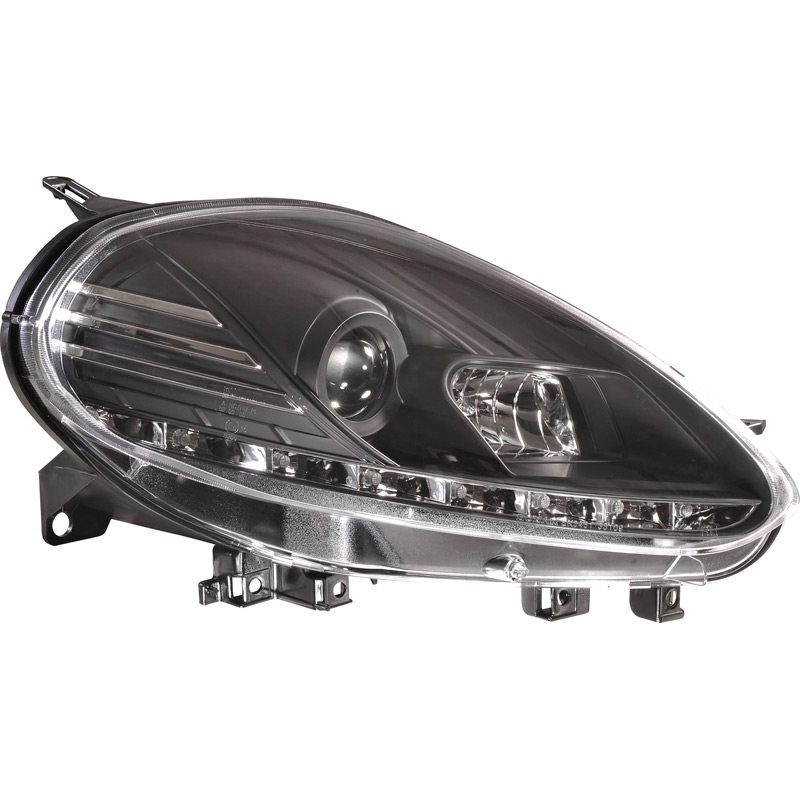 Set Headlights incl. DRL  Fiat Punto Evo 2009-2012 & Punto (199) 2012- - Black