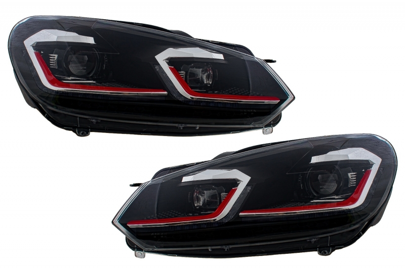 Headlights VW Golf VI in Golf 7.5 Look Dynamic LED GTI