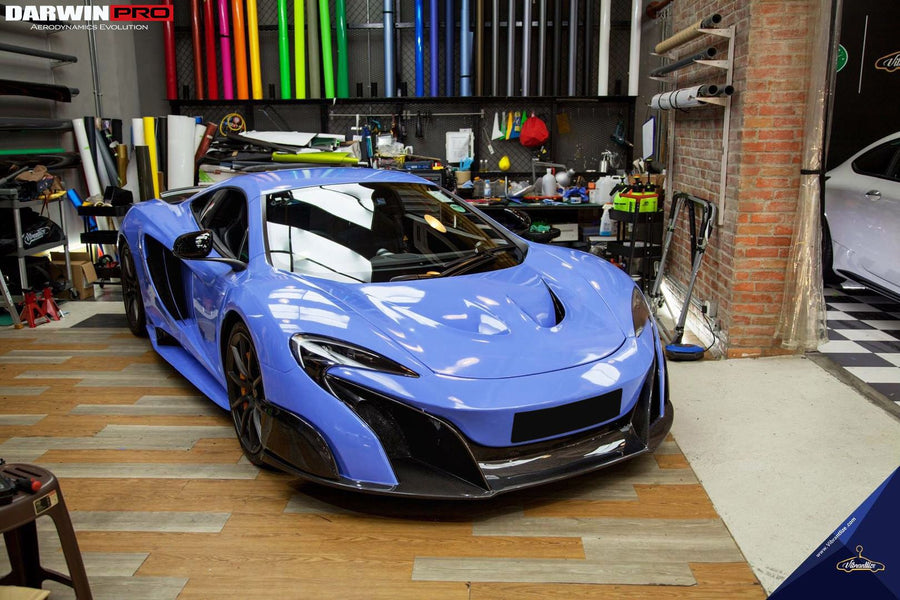 McLaren MP4 12C 675LT Style Partial Carbon Fiber Voorbumper en Zijscherm 2011-2014