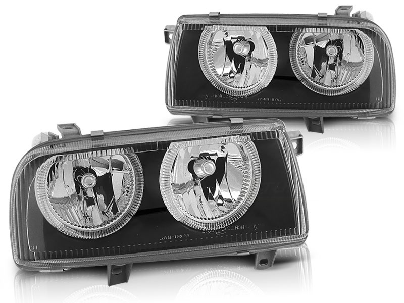 Headlights VW Vento Angel Eyes Black