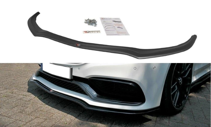 Voorspoiler passend voor Mercedes C205 63AMG coupé Maxton Design glans zwart