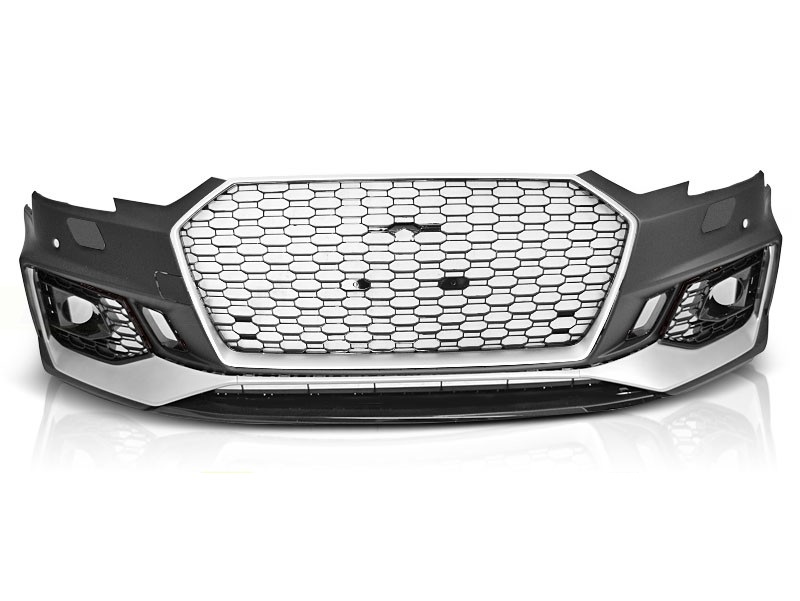 Voorbumper passend voor Audi A4 B9 2015-2019 RS4 Look Zilver