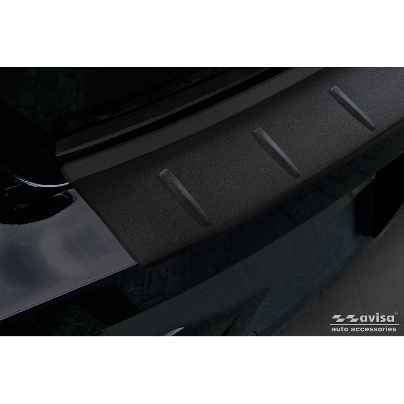 Matt Black Stainless Steel Rear bumper protector  Polestar 2 2019-2023 & Facelift 2023- 'Ribs'
