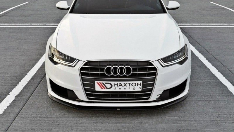 Voorspoiler passend voor Audi A6 Ultra C7 FL Glanzend Zwart