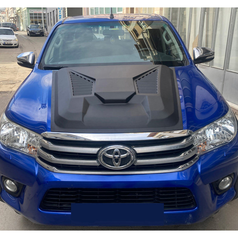 Bonnet Scoop  Toyota Hilux 8th Gen. 2015-2020 - Version 2 - Matt black