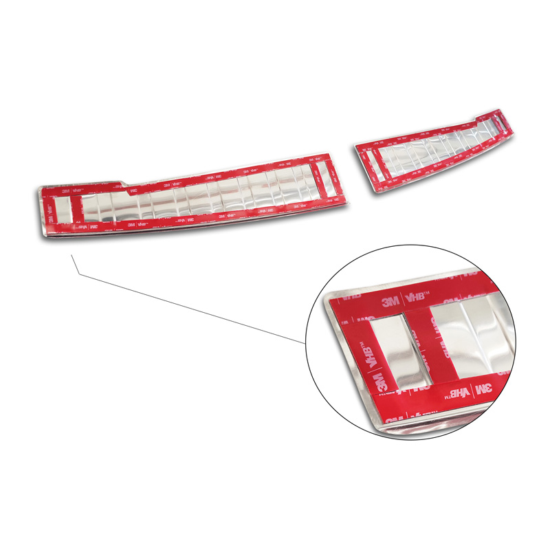 Stainless Steel Rear bumper protector  Dacia Sandero III 2020-2022 & Facelift 2022- incl. Stepway 'Ribs' (2-pieces)