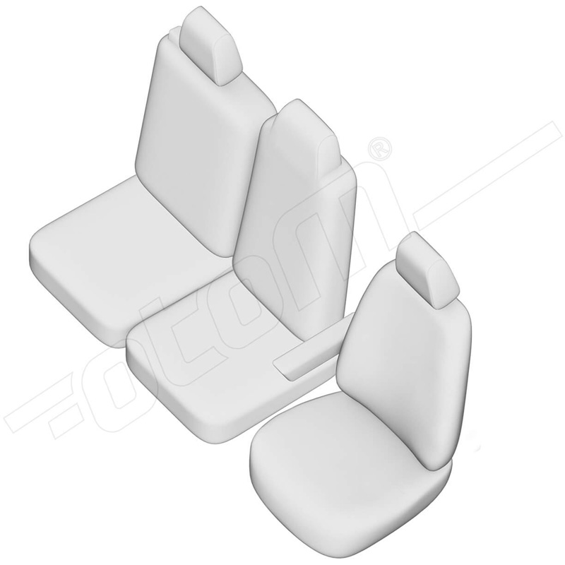 otoM New York Design Artificial leather seat covers 2+1  Renault Master IV 2024- (armrest on driver's seat & split in bottom/backrest bench)