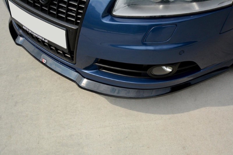 Voorspoiler passend voor Audi A6 S-Line C6 Glanzend Zwart