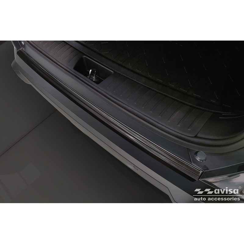 Black Stainless Steel Rear bumper protector  Hyundai Kona II (SX2) excl. N-Line 2023-