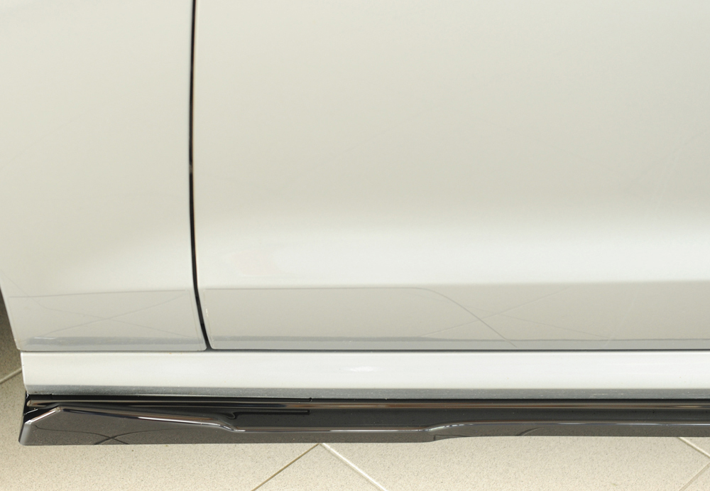 Zijskirts passend voor Audi A6 (4G/C7): 11.10-08 glans zwart