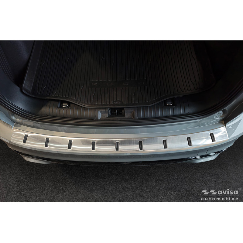 Avisa Stainless Steel STRONG EDITION Rear Bumper Protector  Ford Kuga III ST-Line / Vignale 2019-2024 & Facelift 2024- - Silver