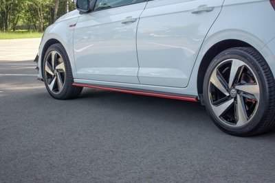 Zijskirts passend voor VW Polo MK6 GTI Glans Zwart