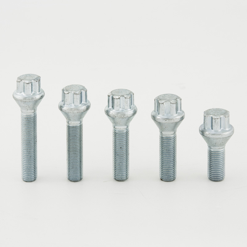 Long wheel bolt - M12x1.5mm - Round Conical - Length 40mm