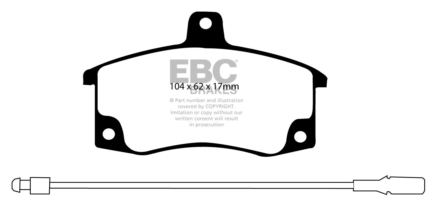 EBC Brakes LADA Kalina 1.4 2004-.. Remblokken voorzijde greenstu